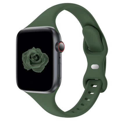 Thin Slim Band Compatible with Apple Watch 38mm 40mm 41mm 42mm 44mm 45mm 46mm 49mm, Replacement Silicone Sport Strap for iWatch Series 11/10/9/8/7/6/5/4/3/2/1 Ultra SE Women Men, Light Blush