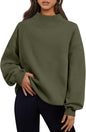 Trendy Queen Womens Mock Neck Sweatshirts Oversized Pullover Fall Outfits