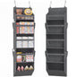 Lifewit 1 Pack Over the Door Organizer, 5 Section Hanging Storage, Beige