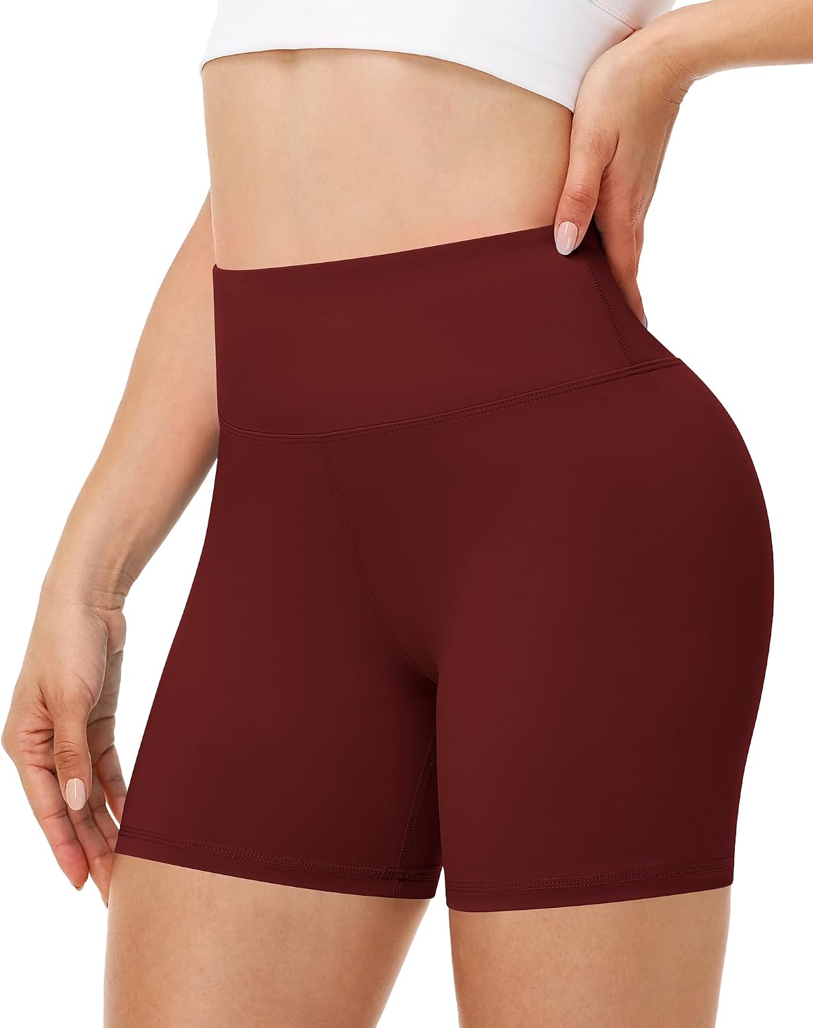 Runhit Women's Workout Biker Shorts - 3"/5"/8" High Waisted Tummy Control Spandex Booty Shorts for Volleyball Gym Yoga Dance