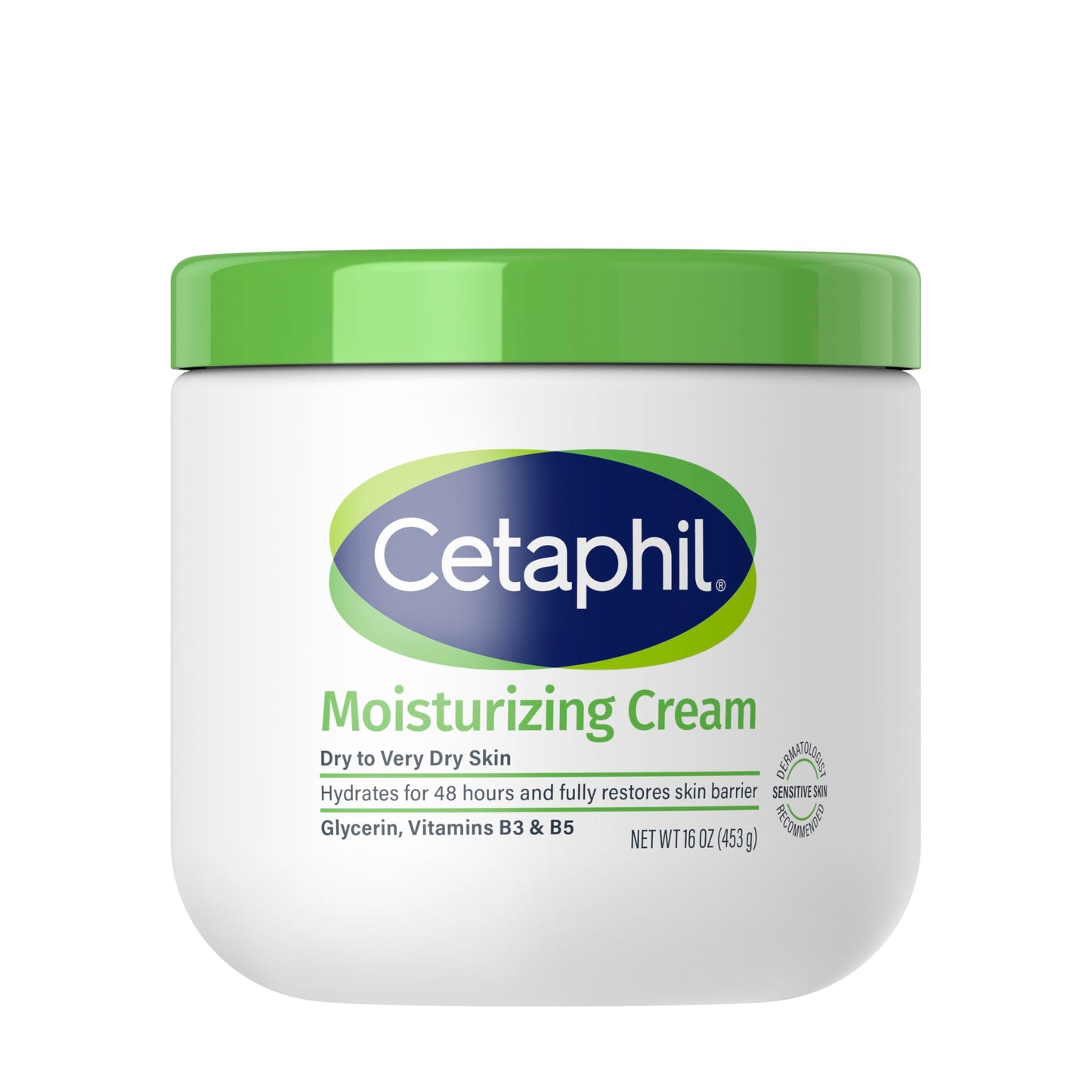 Cetaphil Moisturizing Cream Sensitive Skin, Fragrance Free, 3oz, 3ct