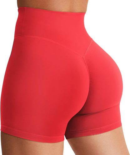 YEOREO SoftHue Women's Biker Shorts Workout Hidden Scrunch Gym Shorts