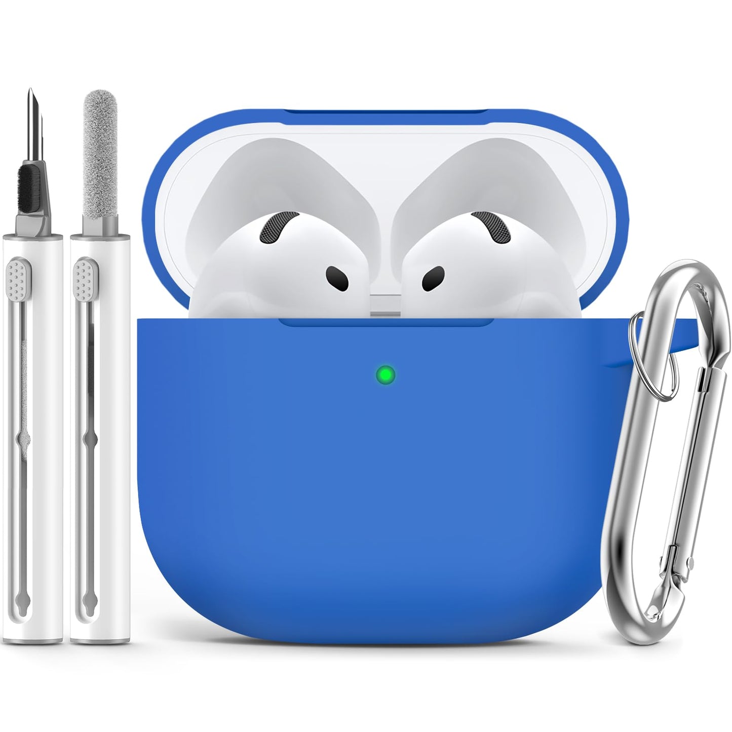 Ljusmicker for AirPods 4 Case 2024 with Cleaner Kit,Milk Tea