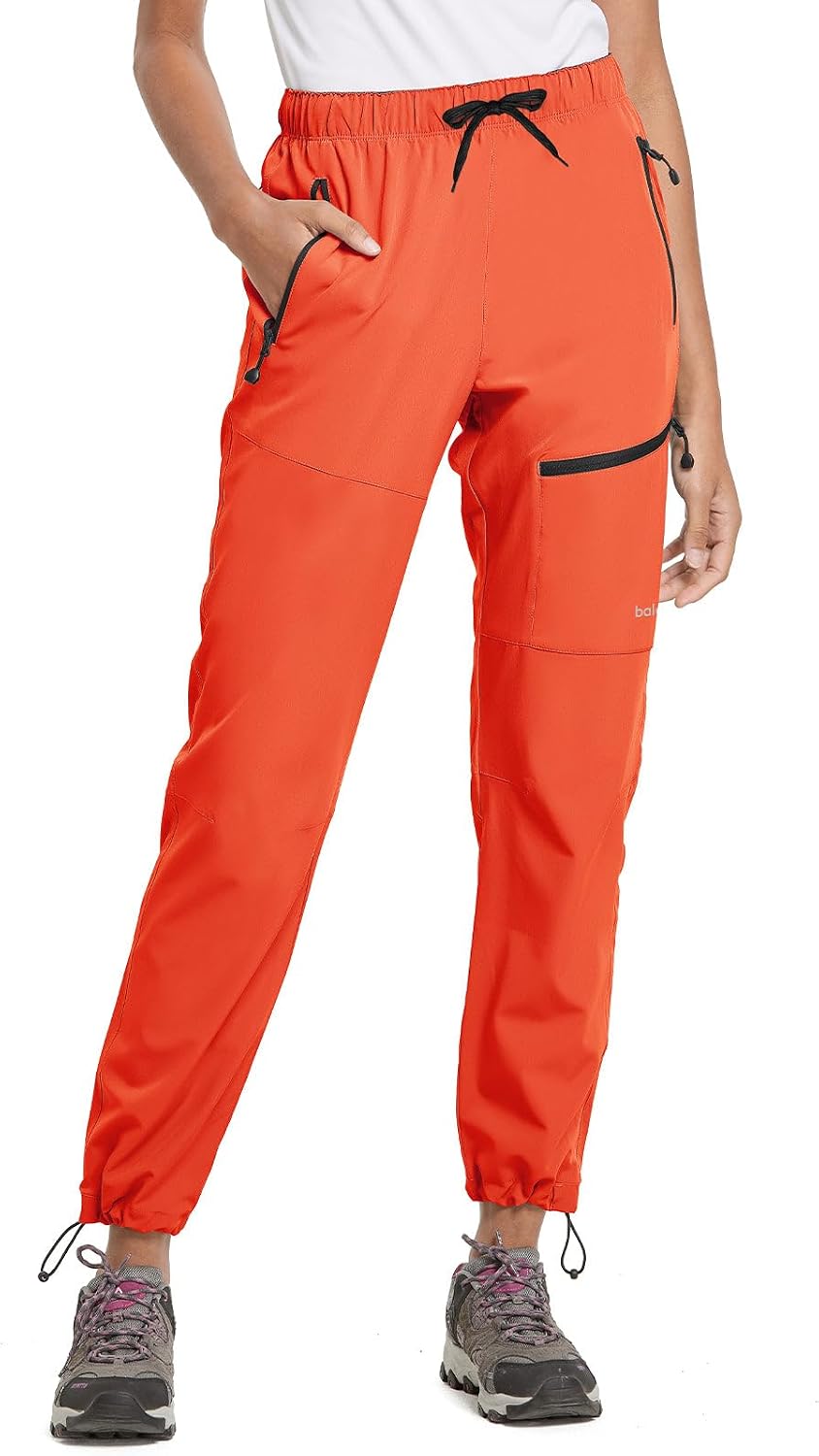 baleaf Women's Hiking Pants Quick Dry Lightweight Water Resistant Elastic Waist Cargo Pants for All Seasons