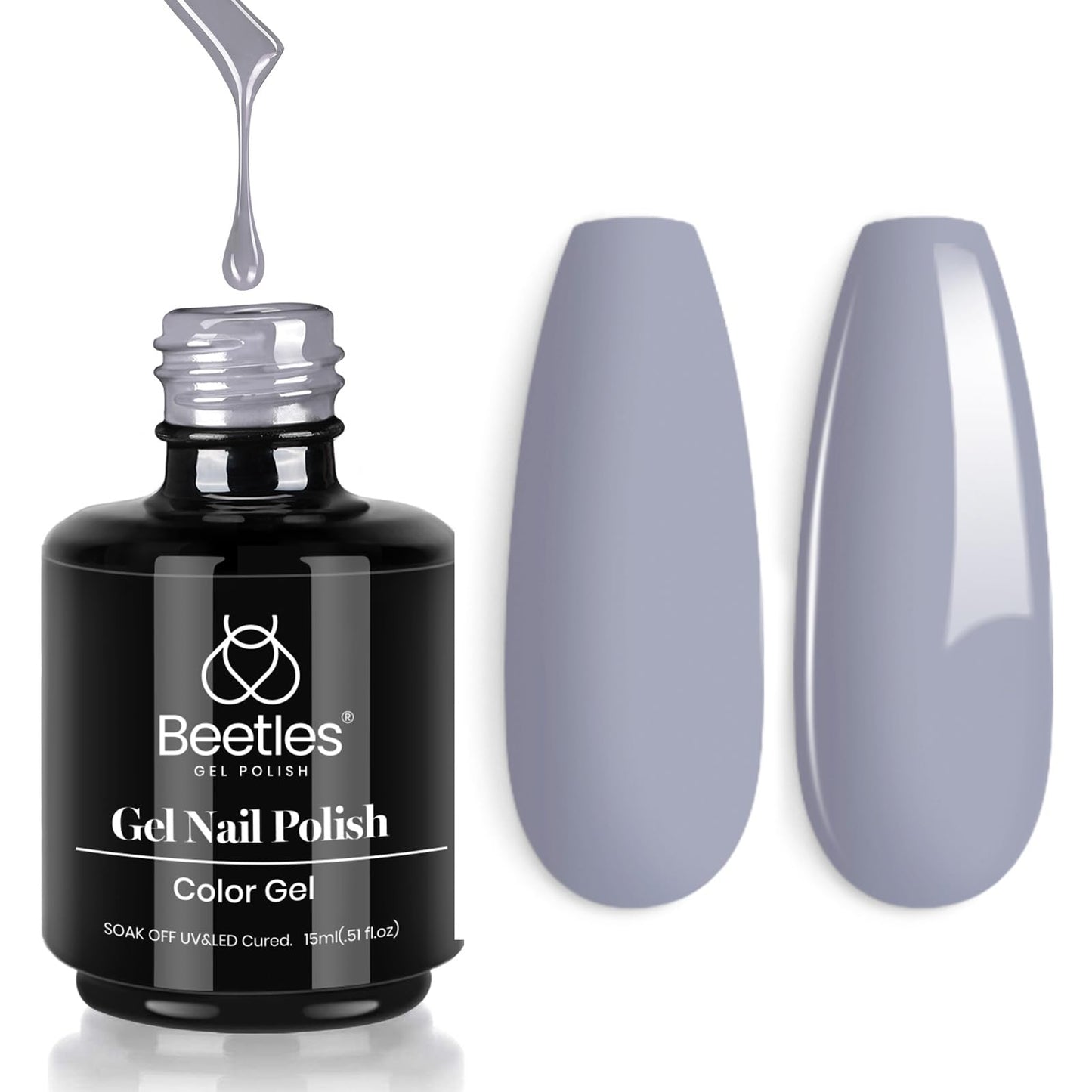 Beetles Purple Gel Nail Polish, 1 Pcs 15ml Purple Gel Polish