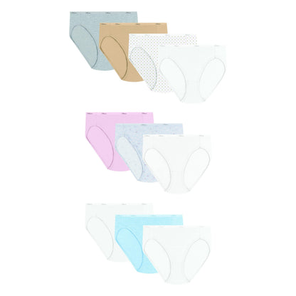 Hanes Women's Underwear Pack, 10-Pack, Full-Coverage Cotton Blend Panties, Moisture-Wicking Underwear for Women
