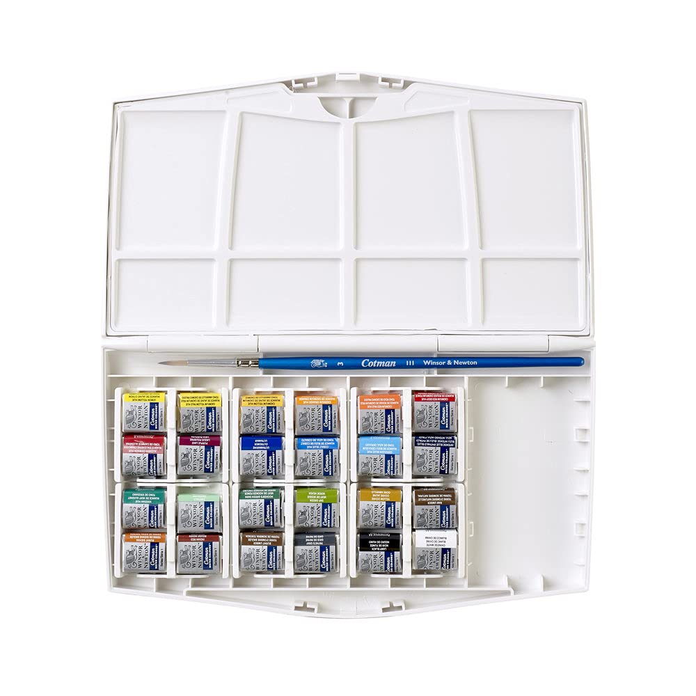 Winsor & Newton Cotman Watercolor Paint Set, Sketchers' Pocket Set