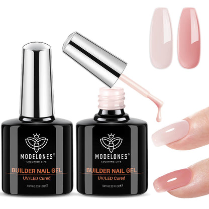 modelones Gel Top Base Coat Set 15ml 2026 Upgrade No Wipe Super Shine