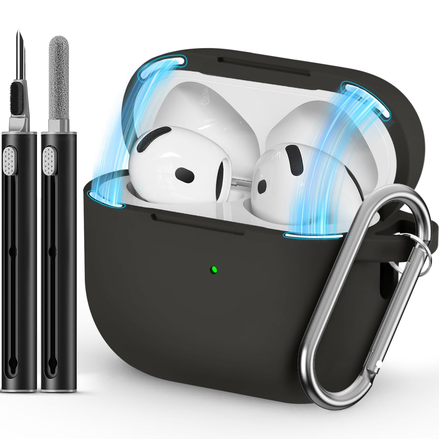 Ljusmicker for AirPods 4 Case 2024 with Cleaner Kit,Milk Tea