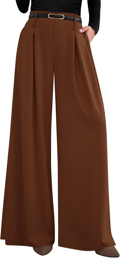 PRETTYGARDEN Womens Wide Leg Dress Pants Flowy Trousers