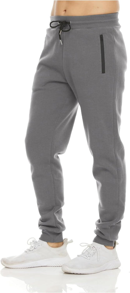 PURE CHAMP Sweatpants for Men 3 Pack Fleece Athletic Workout Joggers Mens Sweatpants with Zipper Pockets Size S-3XL