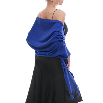 RIIQIICHY Women's Fringe Shawl Wrap Pashmina Scarf for Wedding Evening