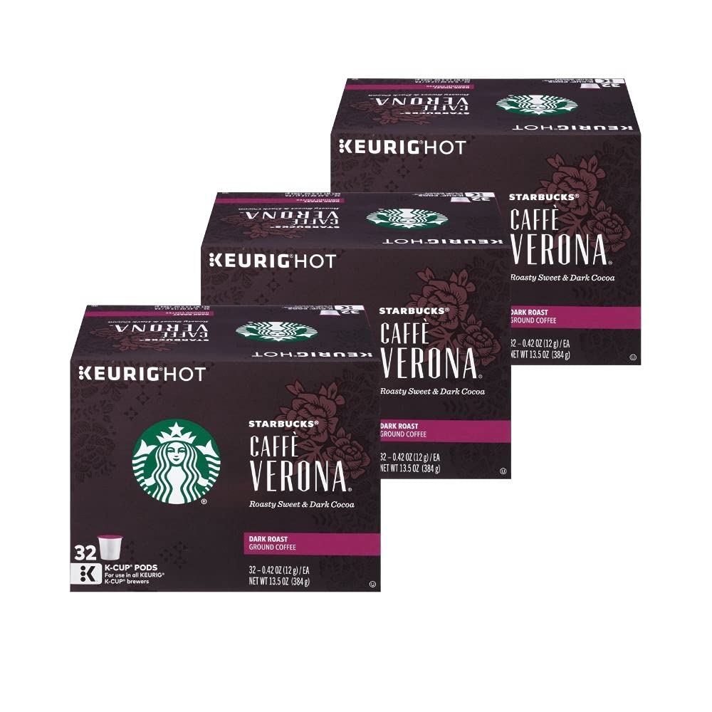 Starbucks K-Cup Coffee Pods, Dark Roast Hot or Iced Coffee, French Roast, 96 Keurig Pods