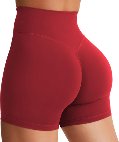 YEOREO SoftHue Women's Biker Shorts Workout Hidden Scrunch Gym Shorts