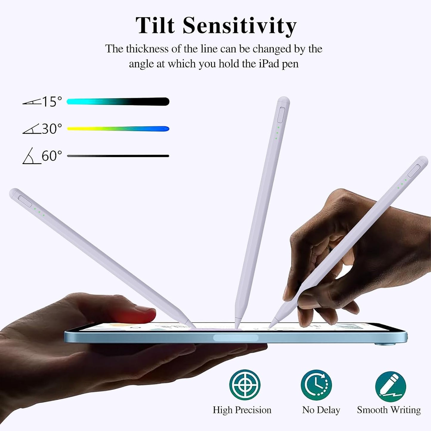 Stylus Pen for iPad11&10thGen,14Mins Faster Charge, with Pencil Holder,Palm Rejection, Tilt Sensitivity, for iPad Air11&13-inch(M3/M2), iPad Pro 11&13-inch (M4),iPad 6-11th,iPad Pro 11/12.9 inch
