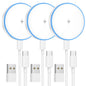 MagSafe Charger 2 Pack 15W Magnetic Wireless Charger Fast Charging Pad Compatible with iPhone 17/16/15/14/13/12 Series & AirPods 3/2/Pro Magnetic MagSafe Charging Pad with Dual Ports-Blue