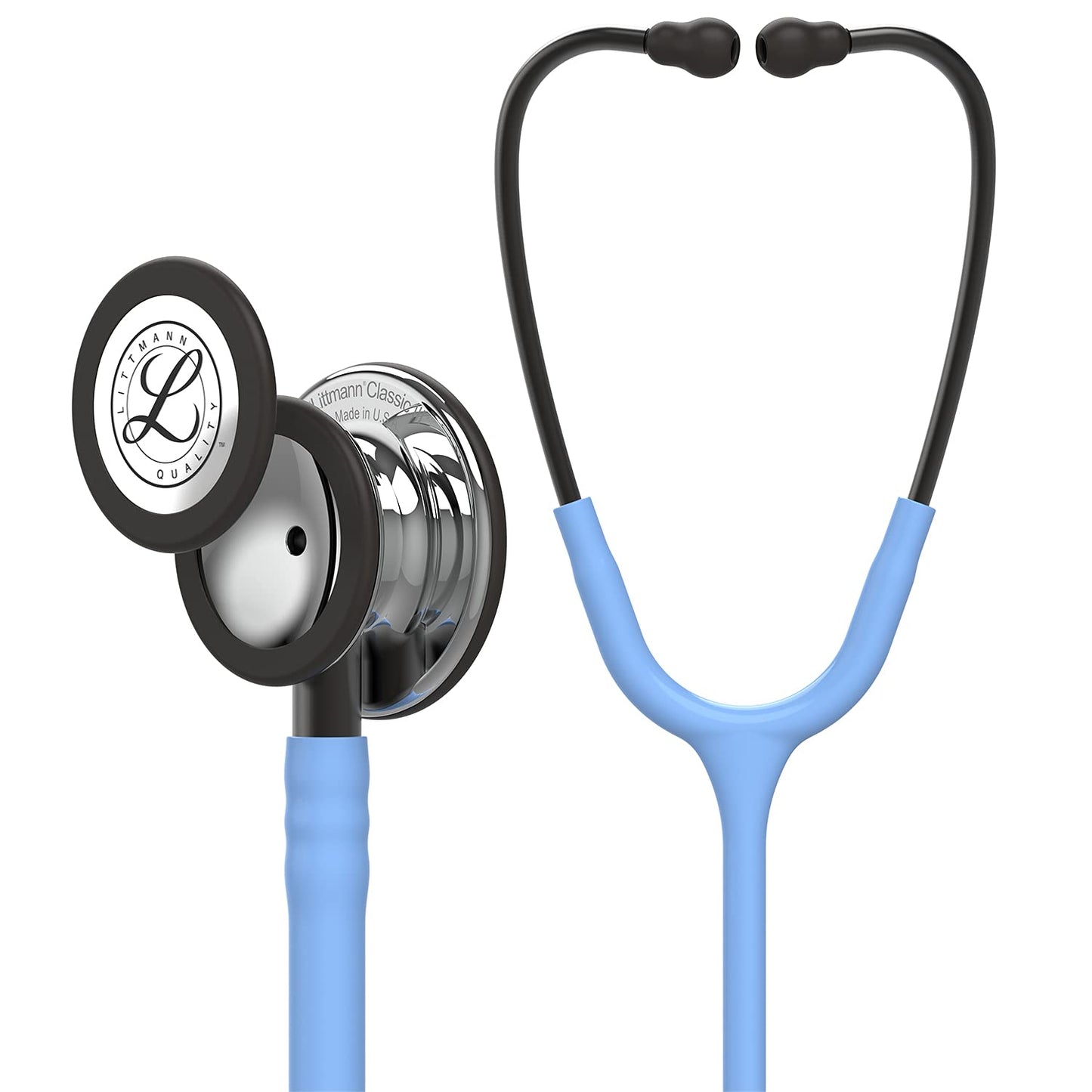 3M Littmann Classic III Monitoring Stethoscope, 5803, More Than 2X as Loud, Weighs Less, Stainless Steel Black-Finish Chestpiece, 27" Black Tube, Stem and Headset