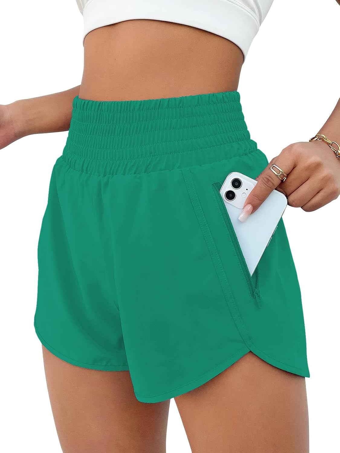 BMJL 2.5" Athletic Shorts for Women Comfy High Waisted Short with Pocket