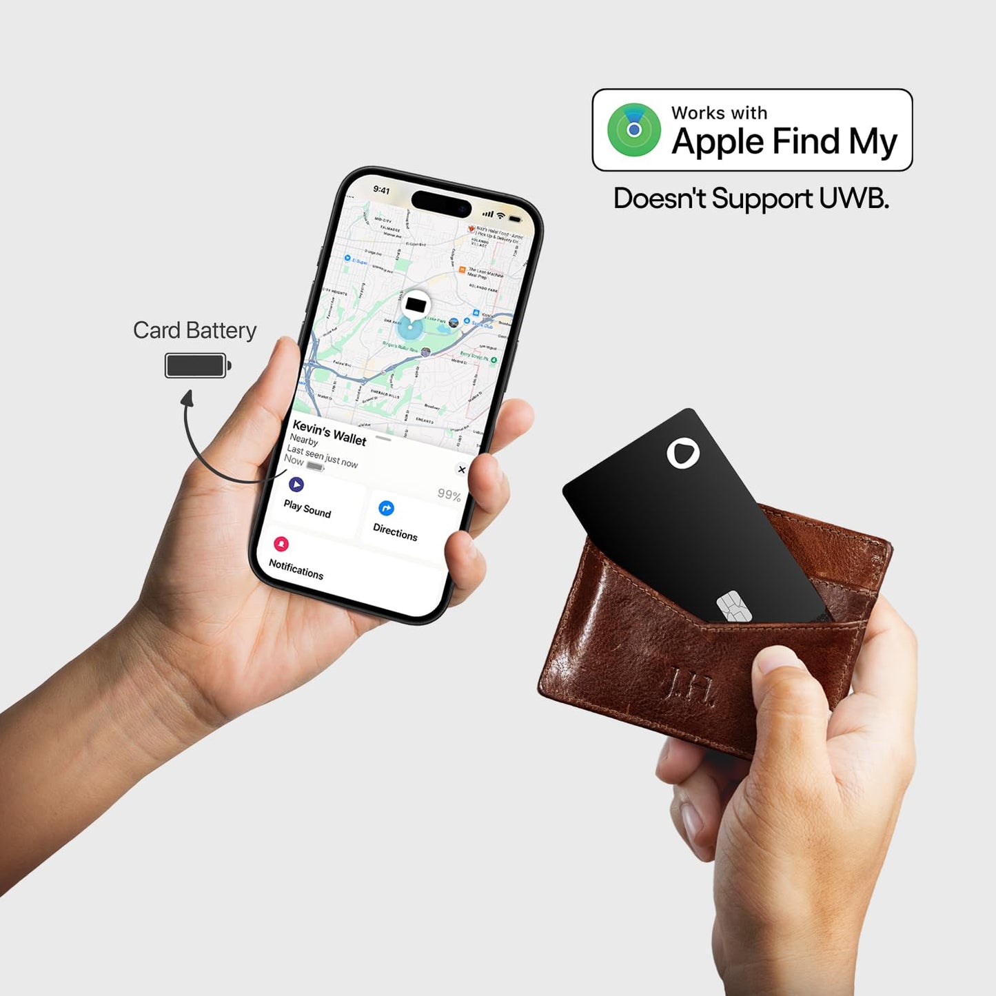 SPOTMINDERS Apple MFi Certified Wallet Tracking Card Black 4-Pack Travel Gifts for Him Works with Apple Find My Rechargeable Tracker IP68 Waterproof 0.07" Slim iPhone Item Finder for Luggage Passport
