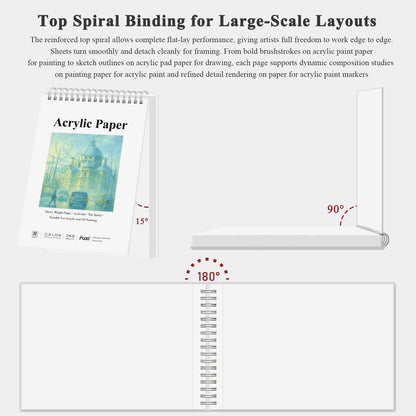 Fuxi 9" x 12" Sketch Book_Top Spiral Bound Sketchbook_100Sheets 68lb/100gsm