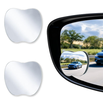 LivTee Blind Spot Mirror, 2" Round HD Glass Frameless Convex Rear View Mirrors Exterior Accessories with Wide Angle Adjustable Stick for Car SUV and Trucks, Pack of 2