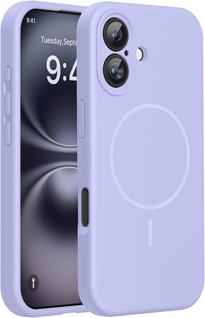 Miracase Magnetic for iPhone 16 Pro Case, Silicone, Black