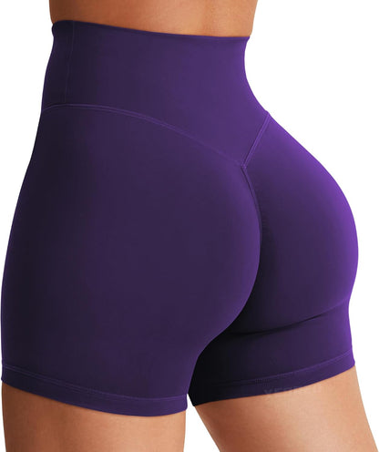 YEOREO SoftHue Women's Biker Shorts Workout Hidden Scrunch Gym Shorts
