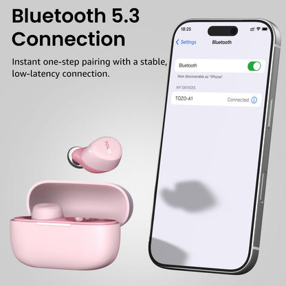 TOZO A1 Wireless Earbuds Bluetooth 5.3 Light Weight in Ear Headphones