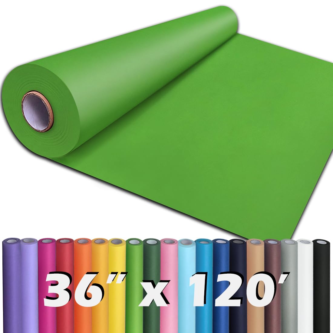 PerkHomy Brown Kraft Paper Roll 36" x 1,440" (120') for Craft Bulletin Board Paper Art Table Covering Crafting Gift Wrapping Bouquet Packing Parcel 70GSM 50LB (Brown, 36" x 120')