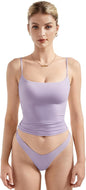 SUUKSESS Women Double Line Square Neck Tank Top Summer Y2K Going Out Basic Cami Shirt