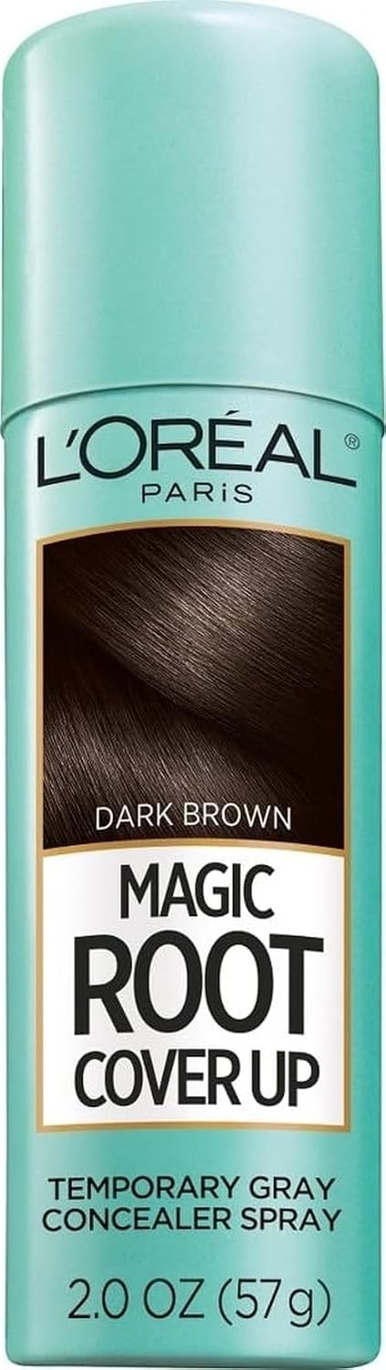L'Oreal Paris Magic Root Cover Up Gray Hair Spray, 100% Gray Hair Coverage with Buildable, Lightweight, Transfer-Resistant, and Temporary Formula, Ammonia-Free, Dark Blonde, 2 oz (1 Count)