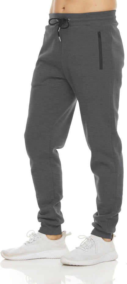 PURE CHAMP Sweatpants for Men 3 Pack Fleece Athletic Workout Joggers Mens Sweatpants with Zipper Pockets Size S-3XL