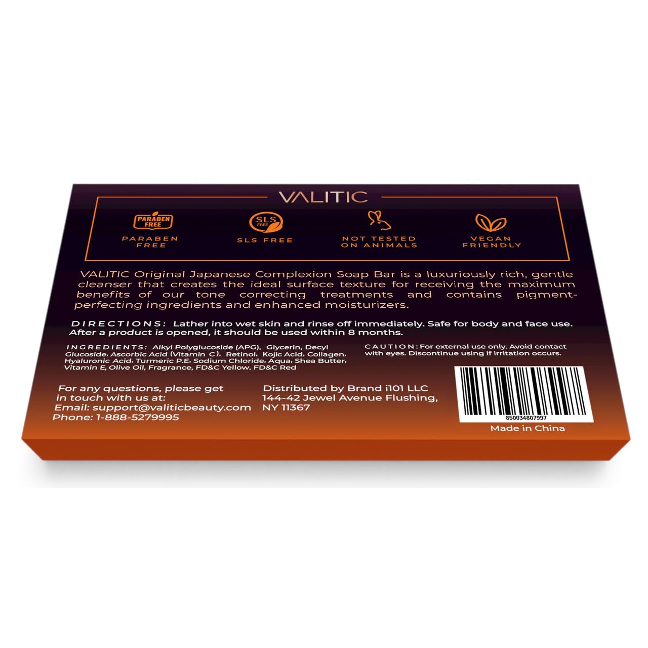 VALITIC Kojic Acid Dark Spot Remover Soap Bars, Turmeric Bar Soaps 2 Pack