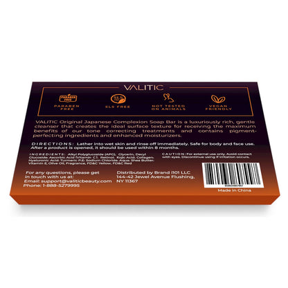 VALITIC Kojic Acid Dark Spot Remover Soap Bars, Turmeric Bar Soaps 2 Pack