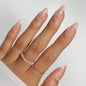 Glamnetic Press On Nails - Short Almond, Glossy Fake Nails 24 Pc Full Kit