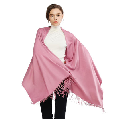 RIIQIICHY Women's Fringe Shawl Wrap Pashmina Scarf for Wedding Evening
