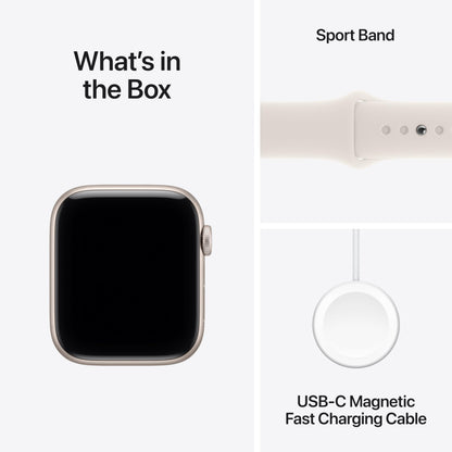 Apple Watch SE 3 [GPS 44mm] Smartwatch with Midnight Aluminum Case with Midnight Sport Band - M/L. Fitness and Sleep Trackers, Heart Rate Monitor, Always-On Display, Water Resistant