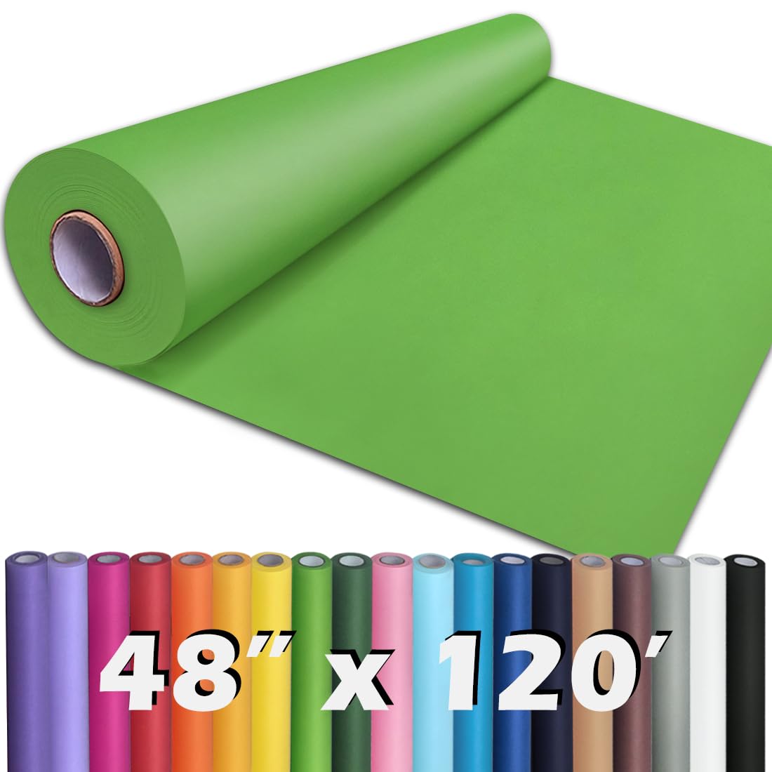 PerkHomy Brown Kraft Paper Roll 36" x 1,440" (120') for Craft Bulletin Board Paper Art Table Covering Crafting Gift Wrapping Bouquet Packing Parcel 70GSM 50LB (Brown, 36" x 120')