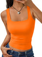 Trendy Queen Women's Double Lined Square Neck Tank Top
