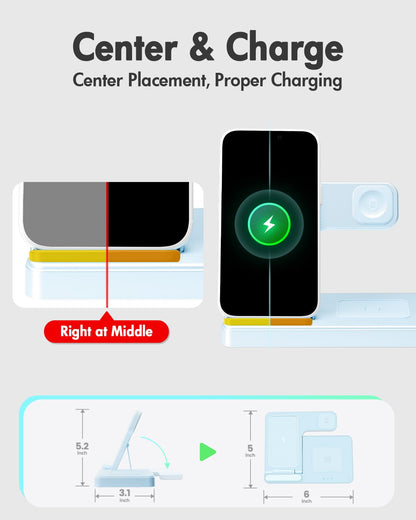 GETPALS Wireless Charger iPhone Charging Station for Apple Multiple Devices
