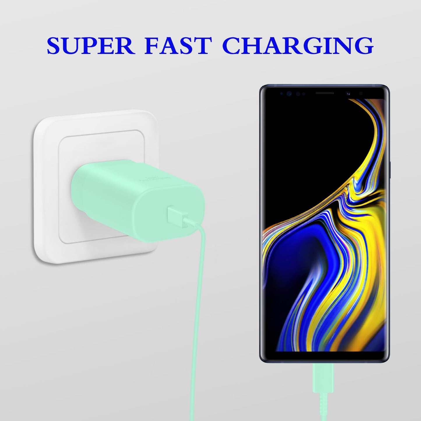 GUUSMART Type C Charger 2-Pack 25W Long 6ft USB C Charger Cable