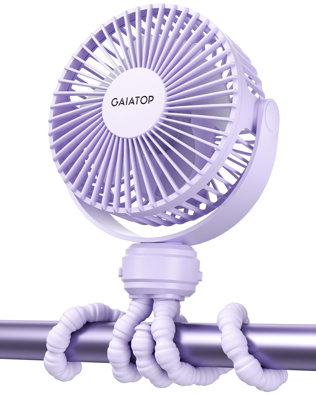 Gaiatop Mini Portable Stroller Fan, Small Clip on Fan 3 Speed Rechargeable
