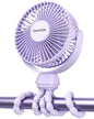 Gaiatop Mini Portable Stroller Fan, Small Clip on Fan 3 Speed Rechargeable