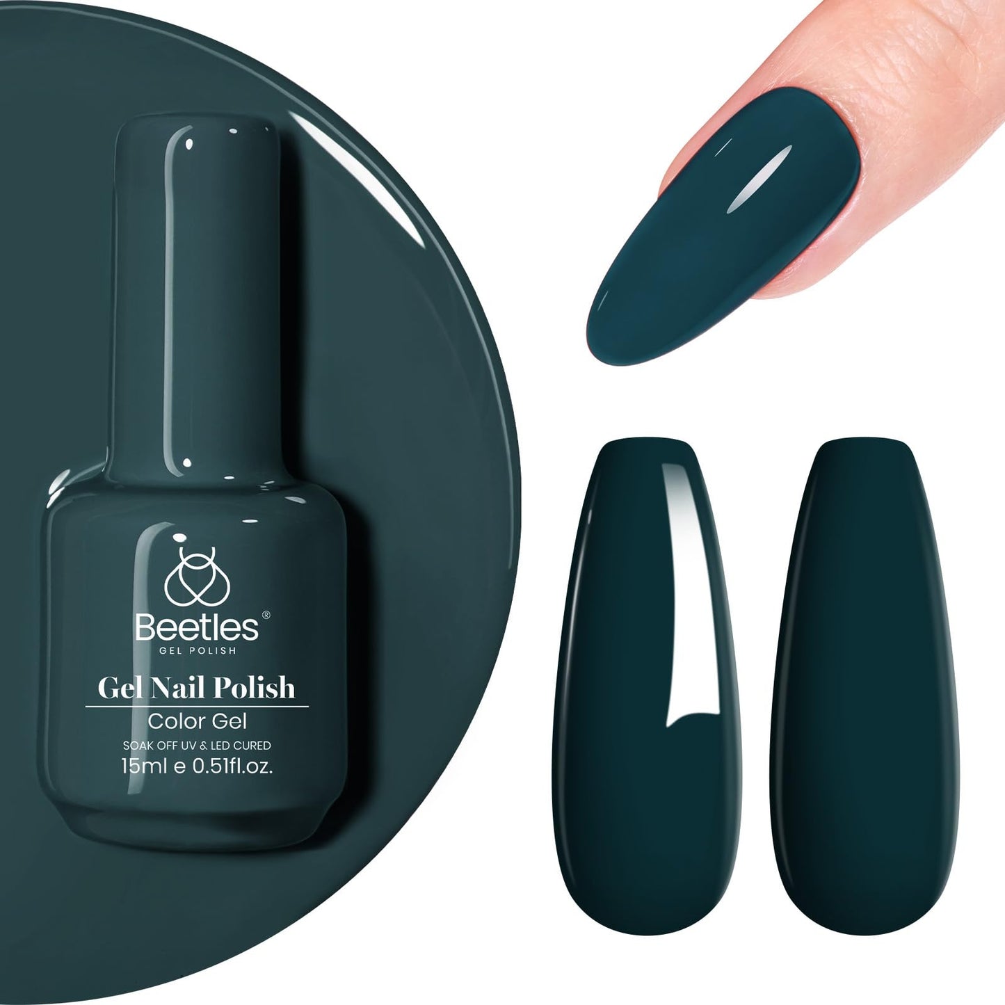 Beetles Purple Gel Nail Polish, 1 Pcs 15ml Purple Gel Polish