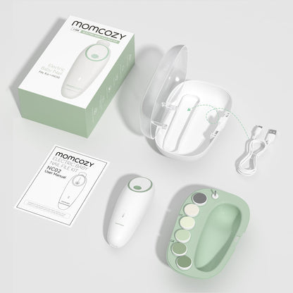 Momcozy Baby Nail File Electric, Gentle Night Light Baby Nail Trimmer