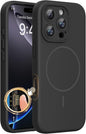 Miracase Magnetic for iPhone 16 Pro Case, Silicone, Black