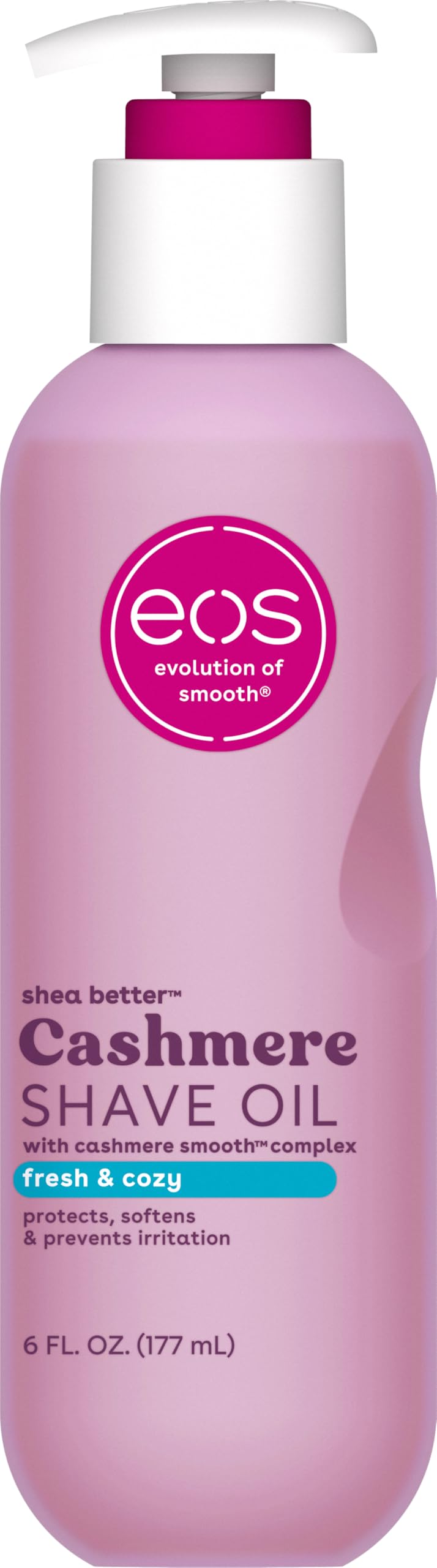 eos Vanilla Cashmere Shave Oil- Moisturizing Natural Shea Butter, 6 fl oz