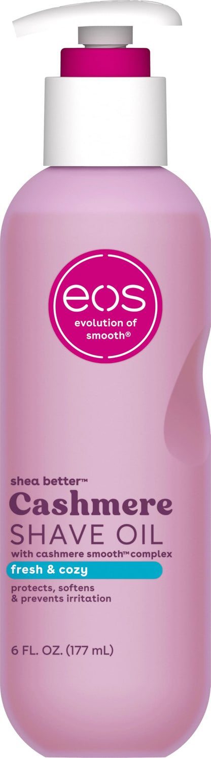 eos Vanilla Cashmere Shave Oil- Moisturizing Natural Shea Butter, 6 fl oz