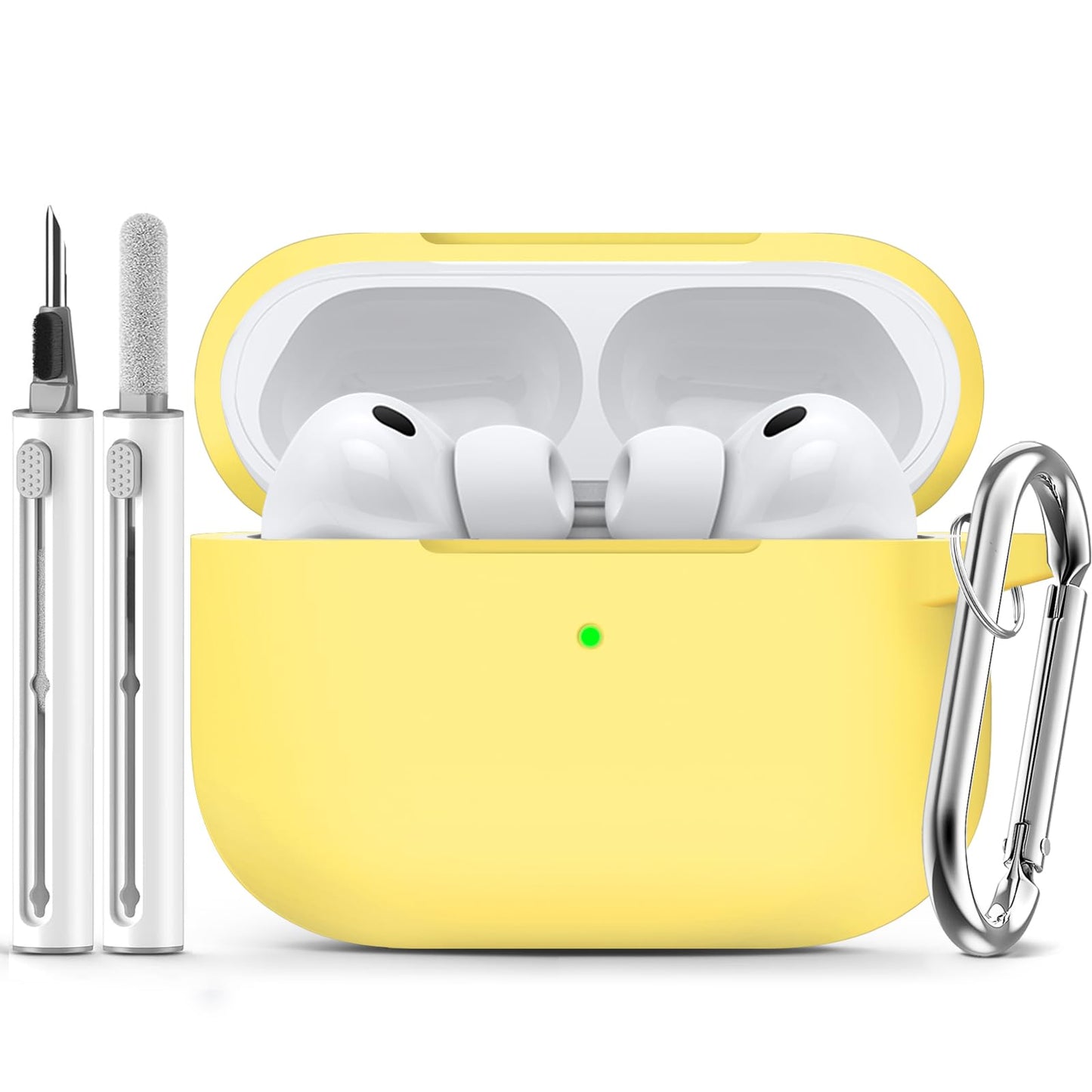 Ljusmicker for AirPods 4 Case 2024 with Cleaner Kit,Milk Tea