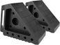 MaxxHaul Solid Rubber Wheel Chock 2-Pack | 8" x 4" x 6" Heavy-Duty Tire Stop | Non-Slip Traction Pads | Built-in Handle | All-Weather Vehicle Safety Block | Black | (70472)